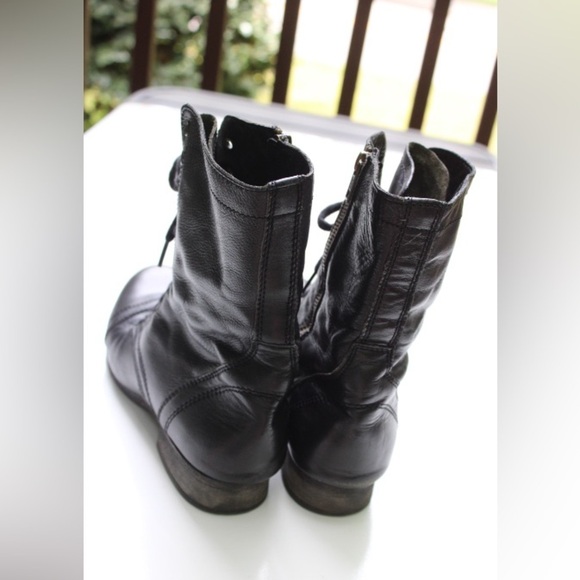 Steve Madden Troopa Black Combat Boots - Picture 8 of 12